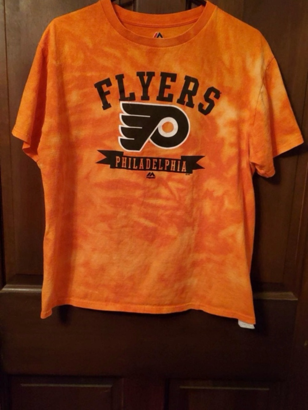 Majestic Orange & Black Logo Tee
